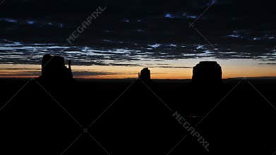 Time Lapse of Sunrise Monument Valley Utah - 4K