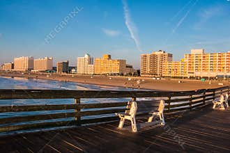 Fishing Pier View of Virginia Beach Boardwalk