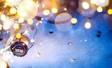Art Christmas and 2016 New year party background