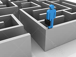 Maze and Businessman