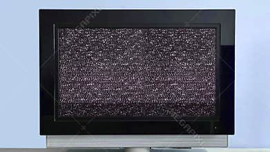 Modern LCD television with signal noise