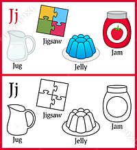 Coloring Book for Children - Alphabet J