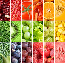 Healthy fresh food background