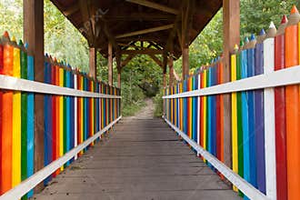 Colorful pencil bridge