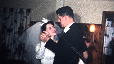 (8mm Vintage) 1966 Bride Groom First Dance At Wedding
