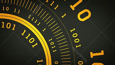 Binary Streams Flowing Grey