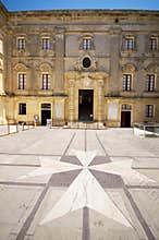 Courtyard vilhena palace maltese cross mdina malta