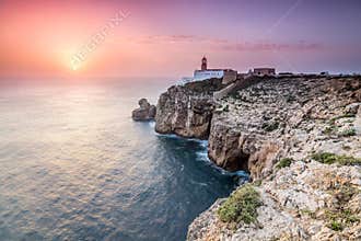 Sunset at Cape St. Vincent, Sagres, Algarve, Portugal