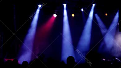 Crazy crowd during the rock concert: footage of the arms clapping together