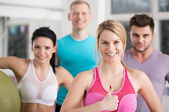 Happy athletes after workout