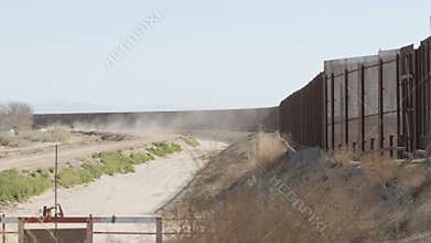 Dust Blows Near the US and Mexico Border