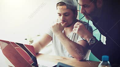 Creative teamwork workflow in agency / office