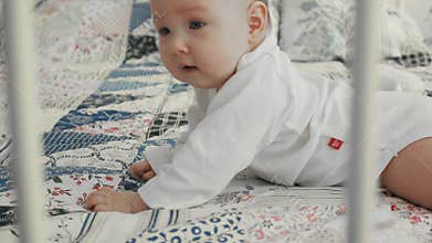 Baby Girl on Her Stomach.