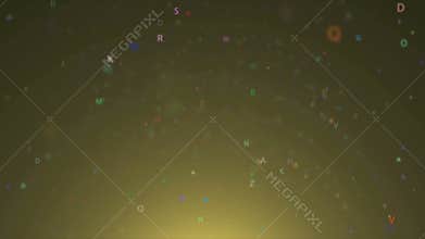 Background of multicolored floating letters
