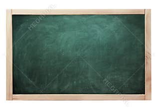 Classroom black chalk board green color isolated on white