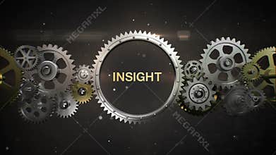 Connecting Gear wheels, and make keyword, 'INSIGHT' (included alpha)
