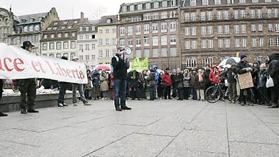 Protesting against extension of the'state of emergency'