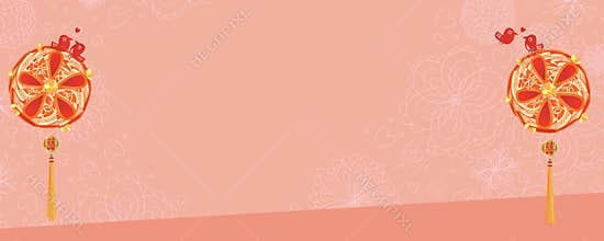 Wedding love bird Chinese banner