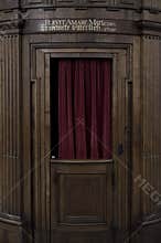 Very old confessional booth