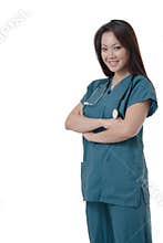 Attractive asian nurse