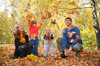 Family in park