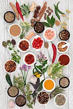 Abstract Herb and Spice Background