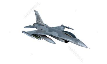 Jet F-16 isolate on white background. american military fighter plane. USA army