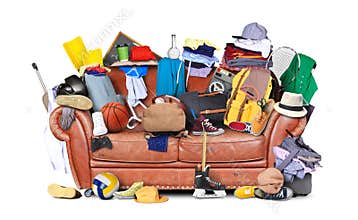 Large leather sofa