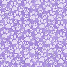 Purple Doggy Paw Print Tile Pattern Repeat Background