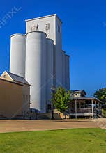 Historical Grain Silo Turned Bar Backdrop