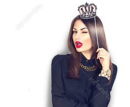 Winking model girl