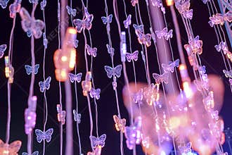 Butterfly abstract crystal background