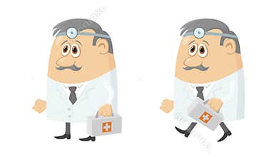 Doctor with case, seamless loop