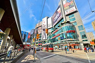View of Yonge-Dundas Square in Toronto