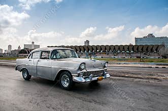 Old Cuban car in the street