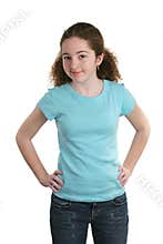Teen Models Blue Shirt