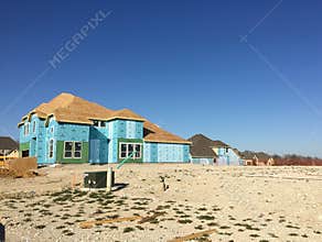 Big new house construction sites