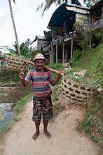 Asian farmer in Bali
