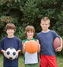 Boys With Sports Balls