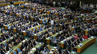 US President Barack Obama holds a speech, the General Assembly of the United Nations