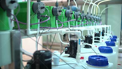 Water treatment plant. The Modern Automated Production Line. Factory