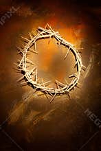 Crown of thorns on wall