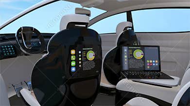 Self-driving SUV interior concept