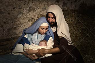 Baby Jesus in nativity scene