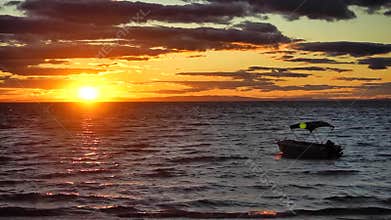 Beautiful Sunset Over Stradbroke Island Australia