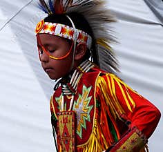 Young Aboriginal Boy With Headdress