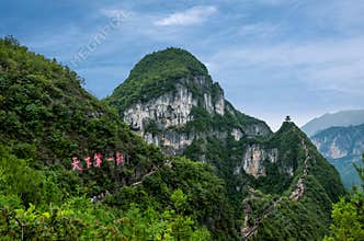 Chongqing Yunyang Longtan National Geological Park Canyon Landform