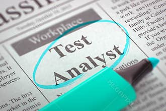 Test Analyst Join Our Team. 3D.