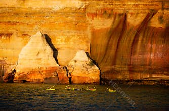 Kayaking, Pictured Rocks National Lakeshore, Michigan