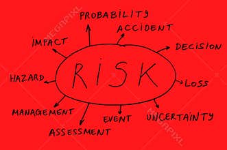 Red risk abstract